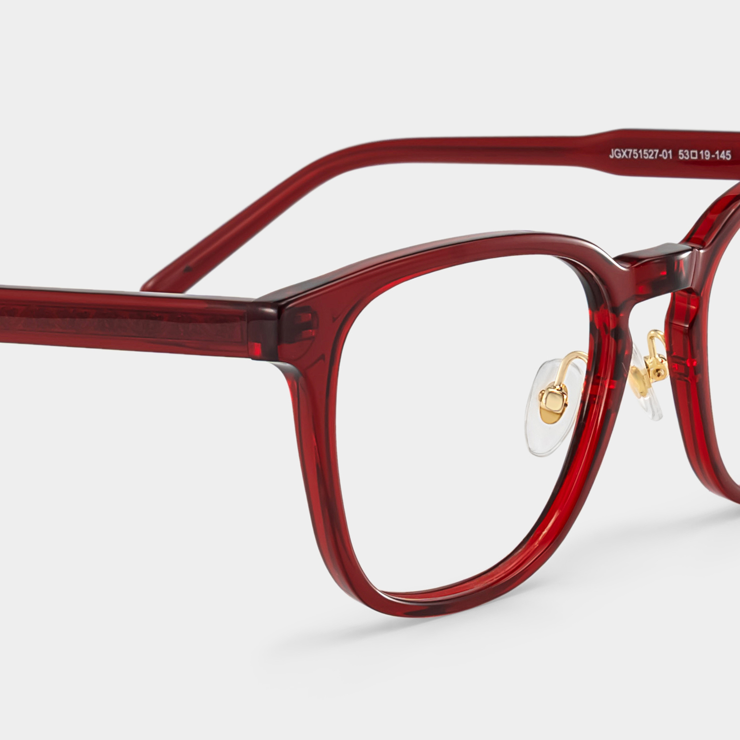 Hailey Rot Quadratisch Brille6