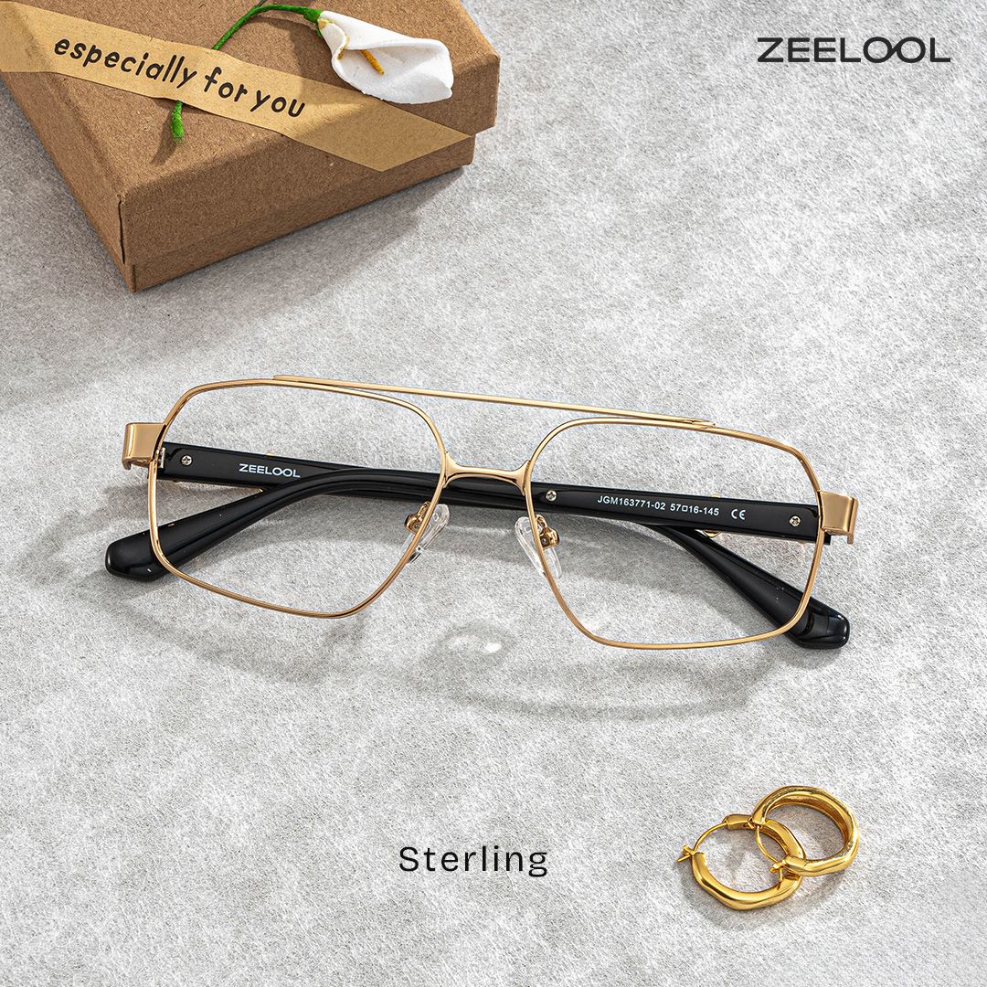 Sterling Gold Pilot Brille1