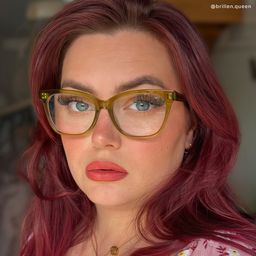 Vivienne Grün Rechteckig Brille10