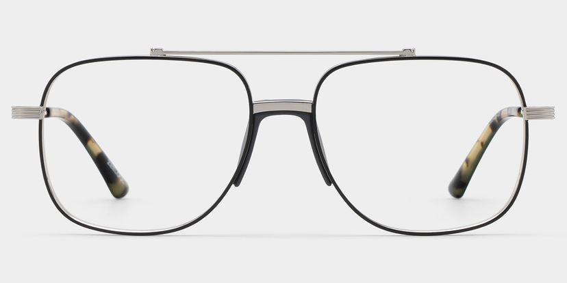 Poppy Schwarz Pilot Brille
