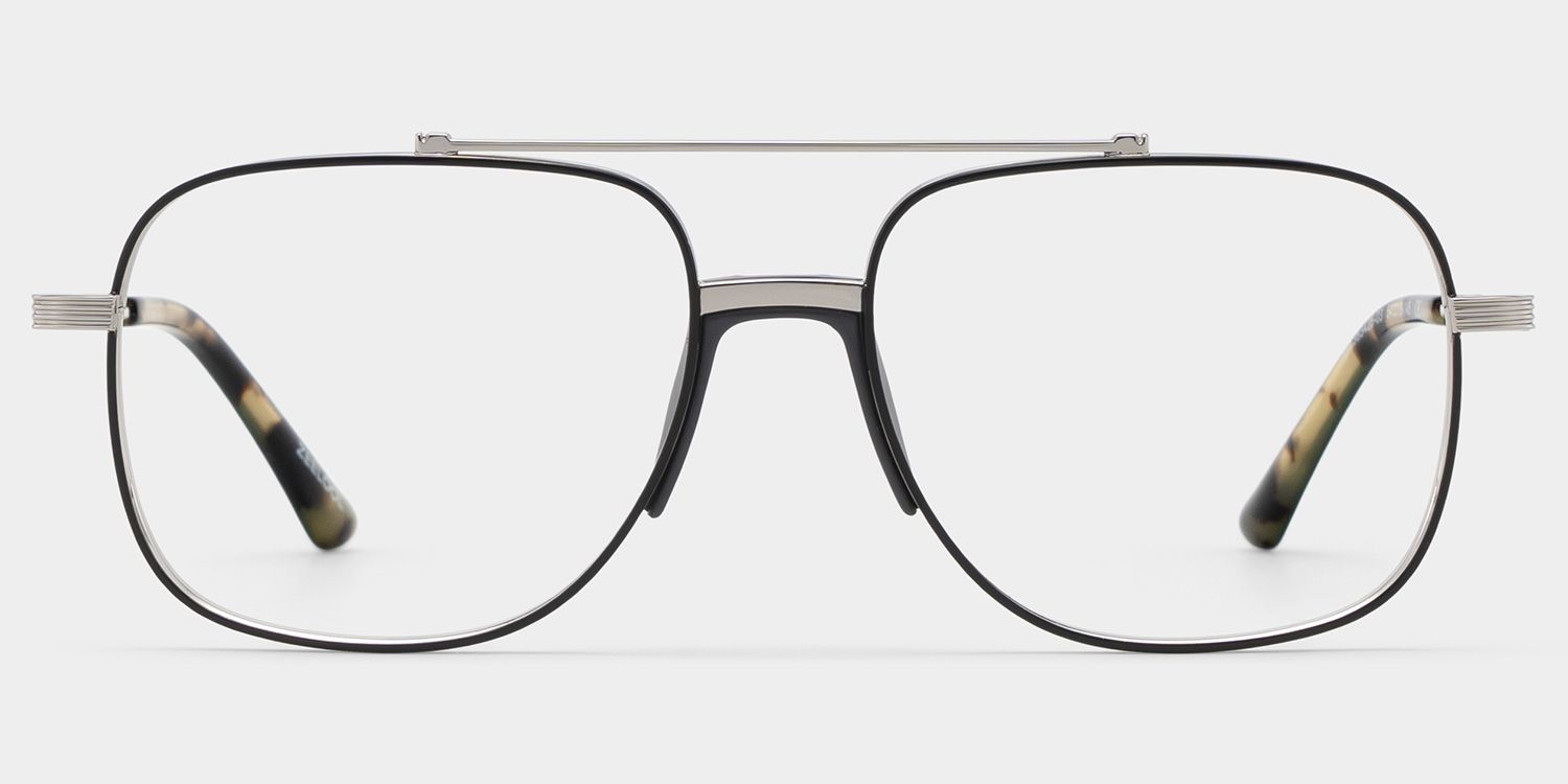 Poppy Schwarz Pilot Brille1