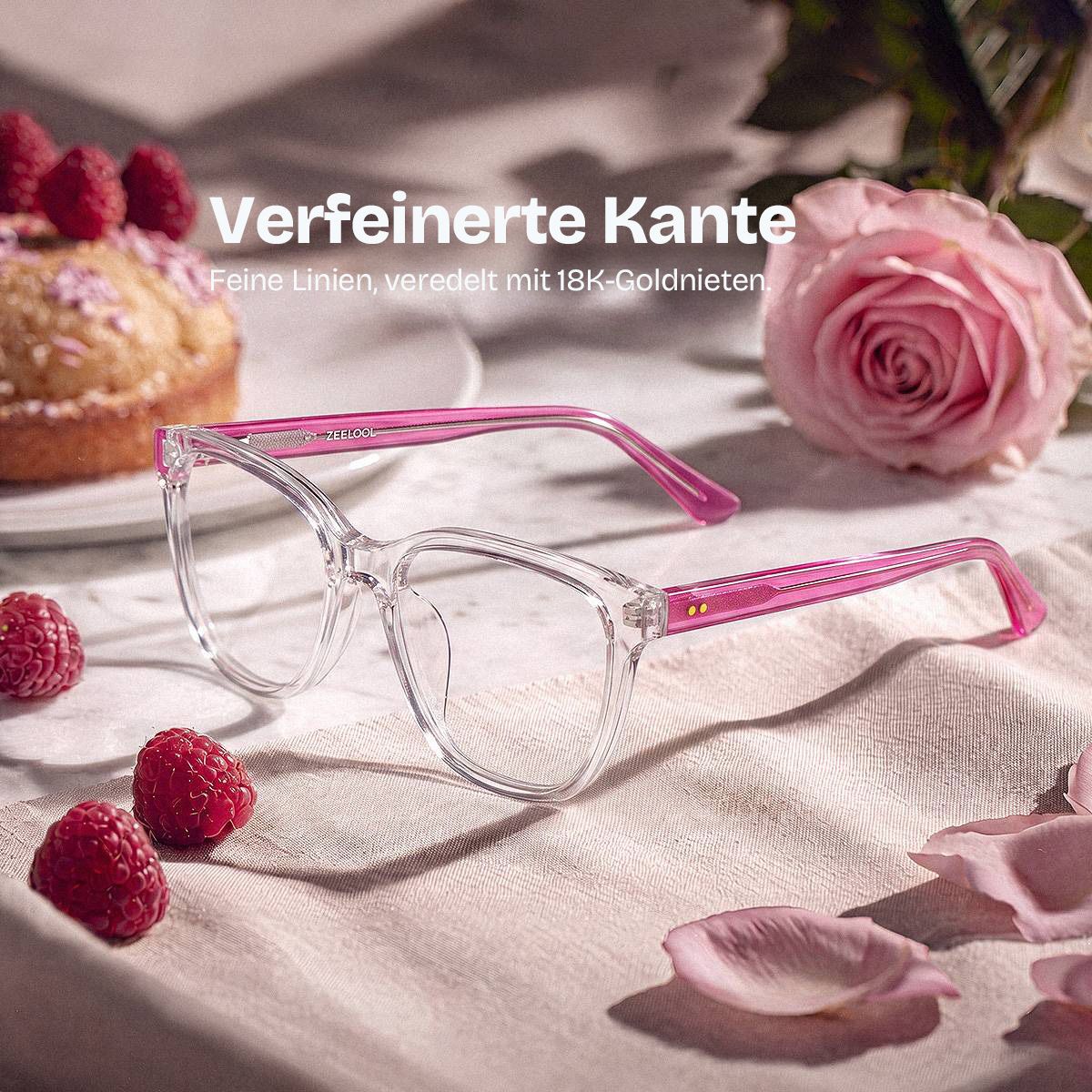 Eva Rechteckbrille mit klarer Farbfassung | ZEELOOL1