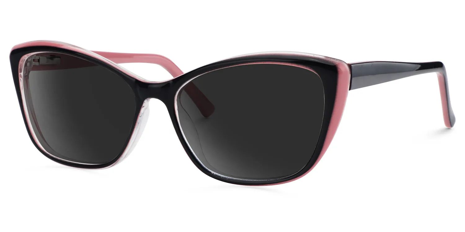 Fidelia Schwarz-Rosa Cateye Brille1