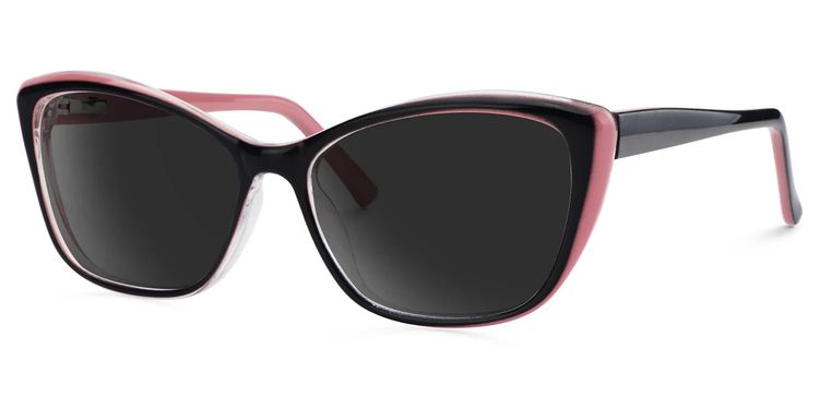 Fidelia Schwarz-Rosa Cateye Brille