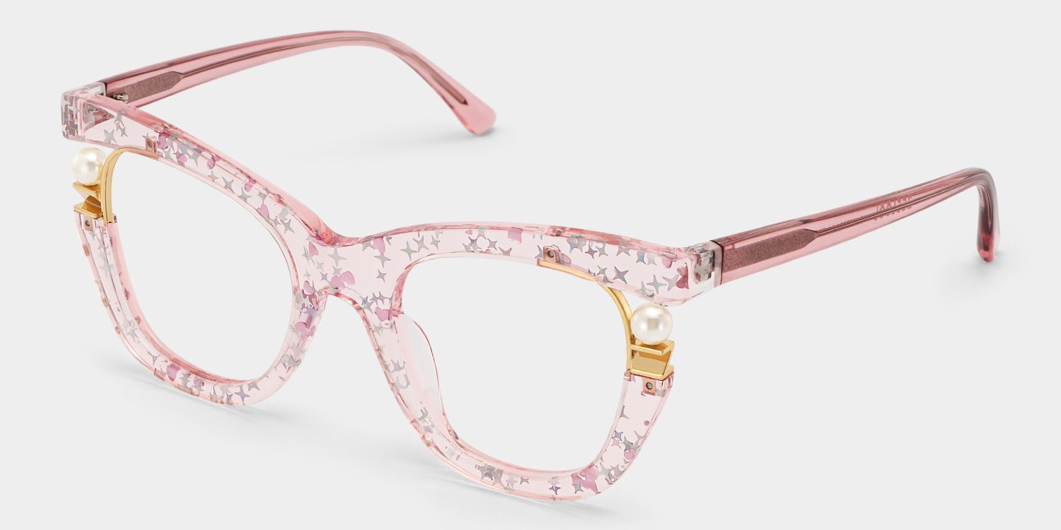 Pearl Rosa Cateye Gemischte Materialien Brille4