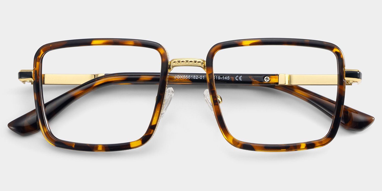 Hunter Tortoise Quadratisch Brille2
