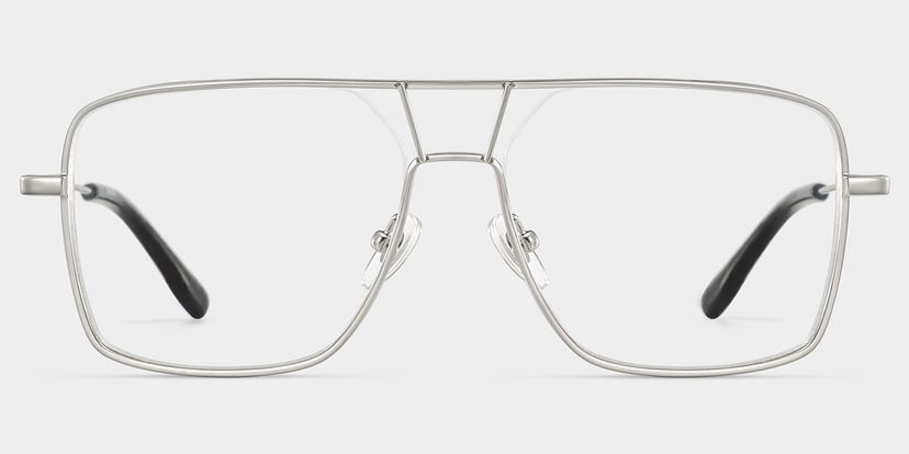 Eckige Pilotenbrillen mit markanter Grafiknote.