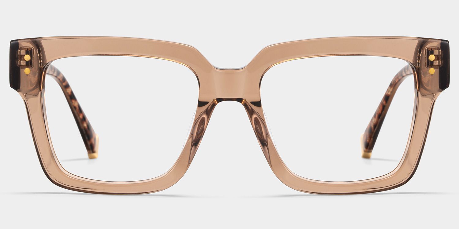 Caius Beige Quadratisch Brille3