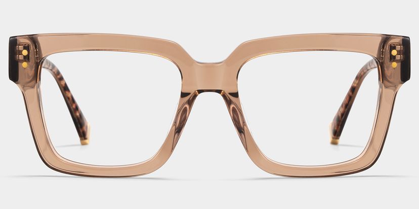 Caius Beige Quadratisch Brille