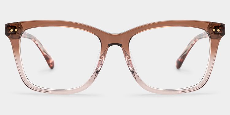 Layla Braun Quadratisch Brille