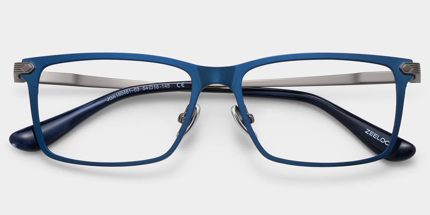 Alexander Blau Rechteckig Brille2