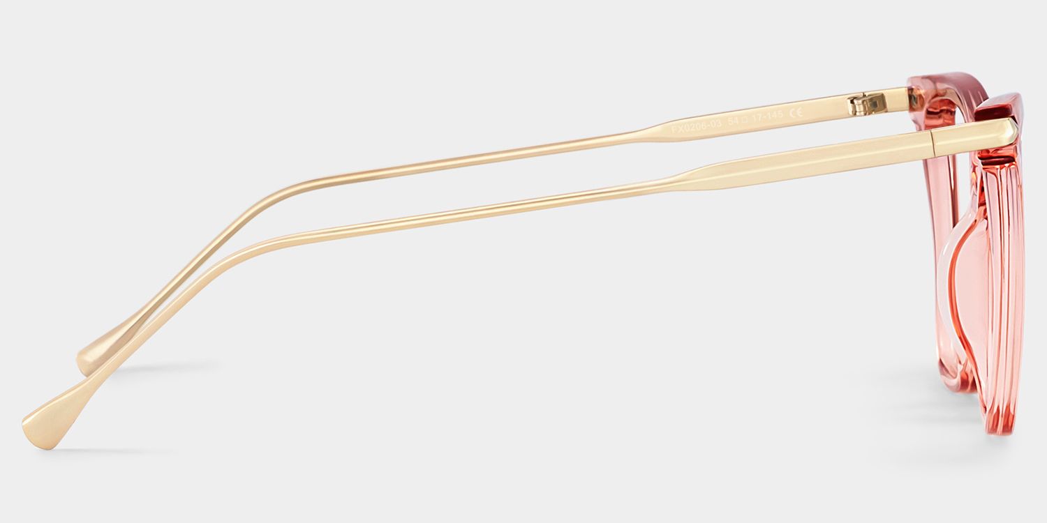Hilary Rosa Klar Schmetterling-Form Brille3