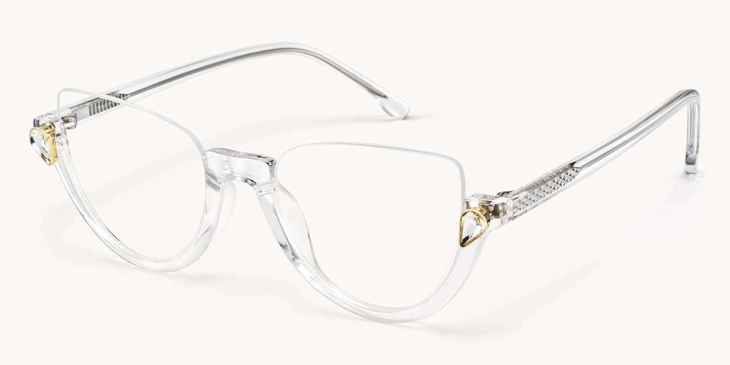 Felicia Kristall Cat Eye Brille1