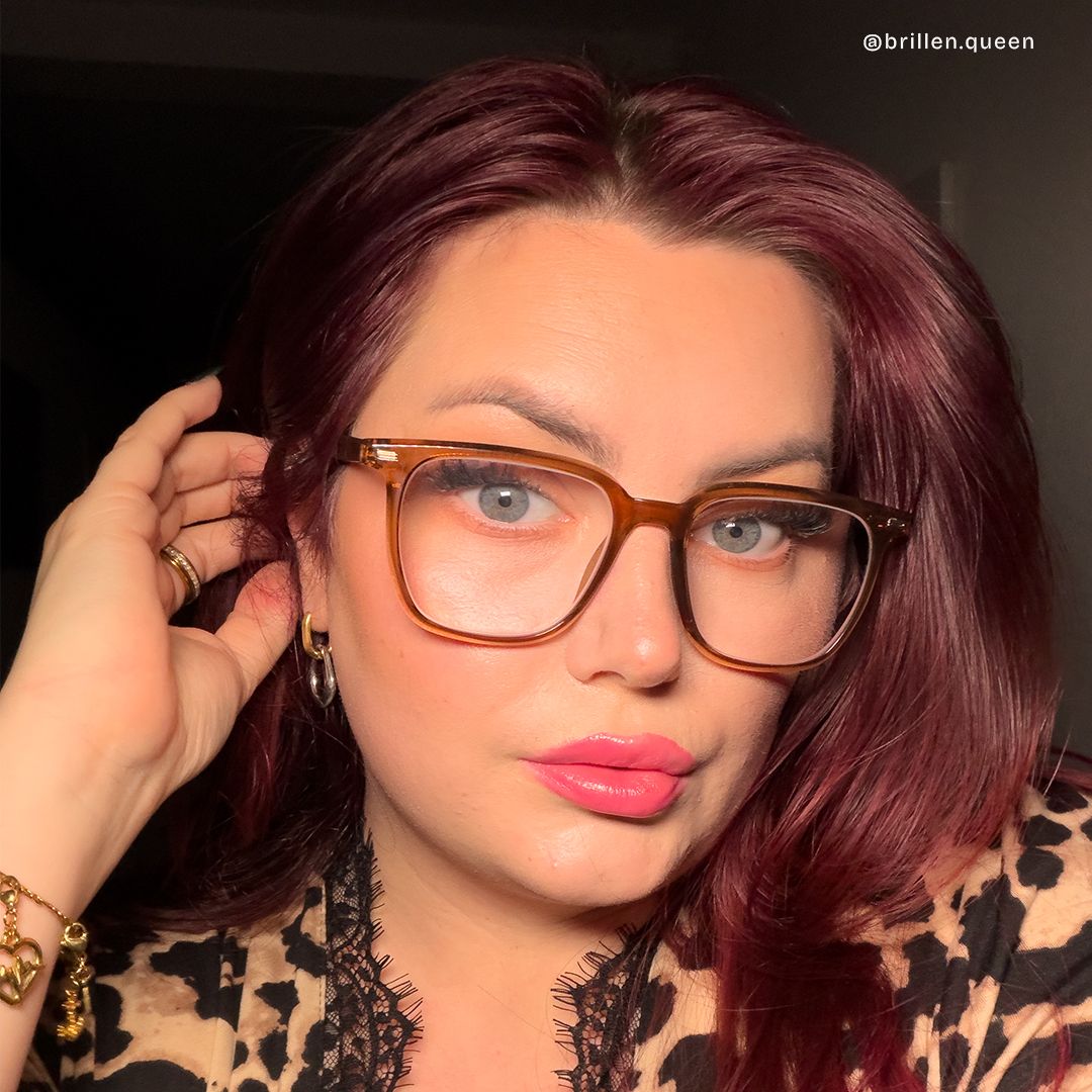 Eliza Braun Quadratisch Brille7