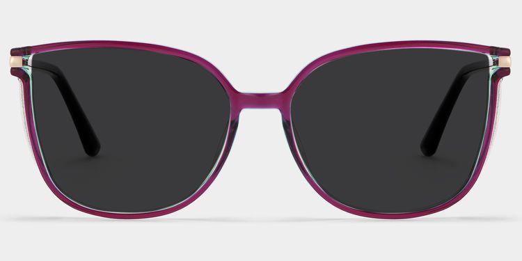 Walden Lila Quadratisch Sonnenbrille