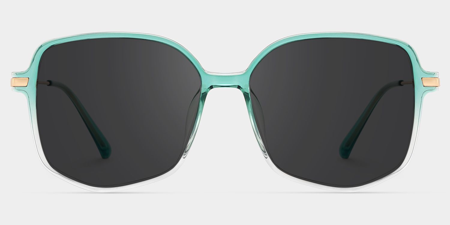 Payton Geometric Grün Sonnenbrillen für Damen und Herren | ZEELOOL0