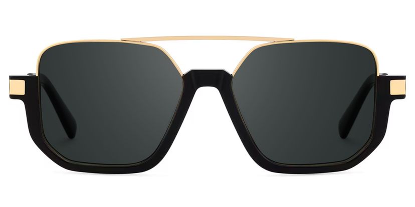 Oromiya Schwarz-Gold Pilot Brille