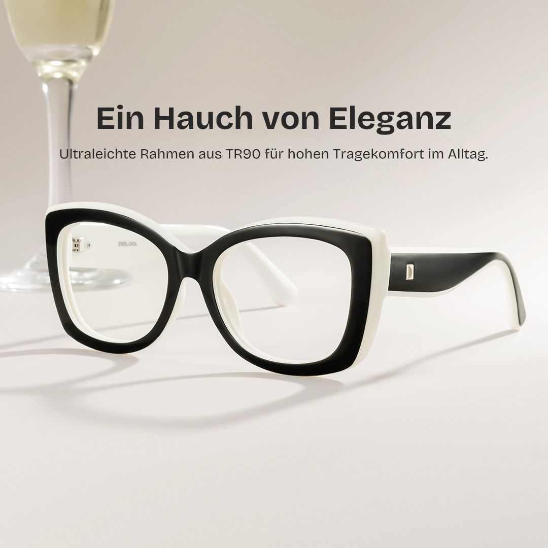 Rosie Schmetterling Schwarz-Weiß Brillenrahmen Stil | ZEE...0