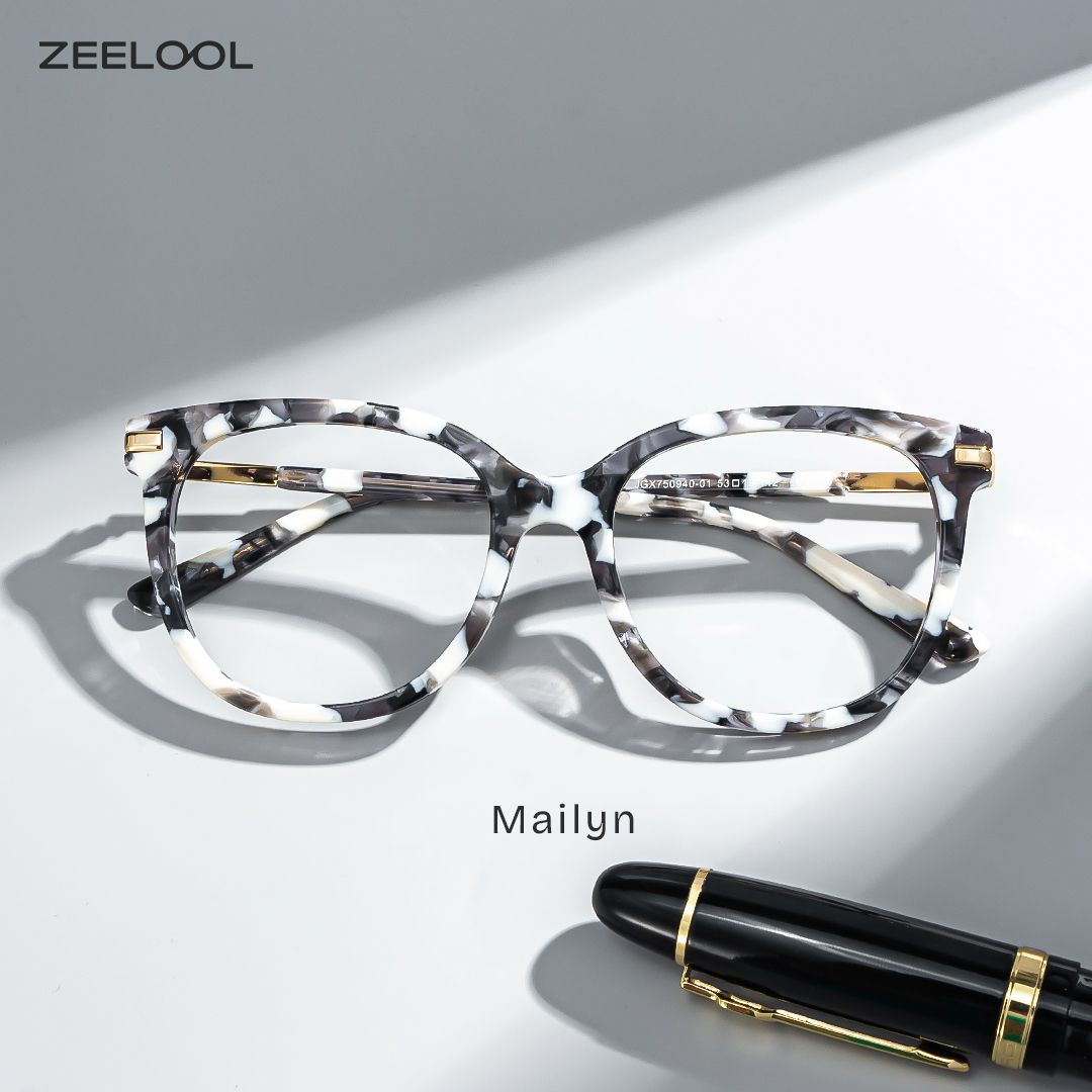 Mailyn Marmor Rund Gemischte-Materialien Brille1