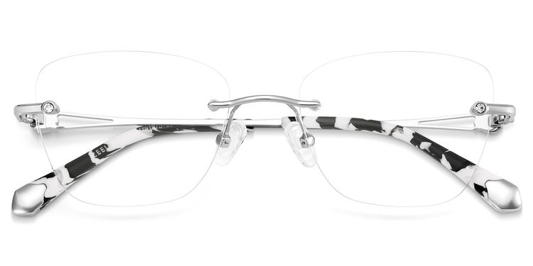 Seth Silber Rechteckig Brille