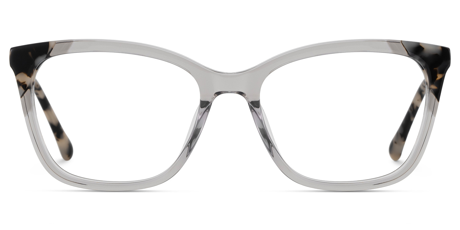 Juno Grau Rechteckig Brille gutes Bild