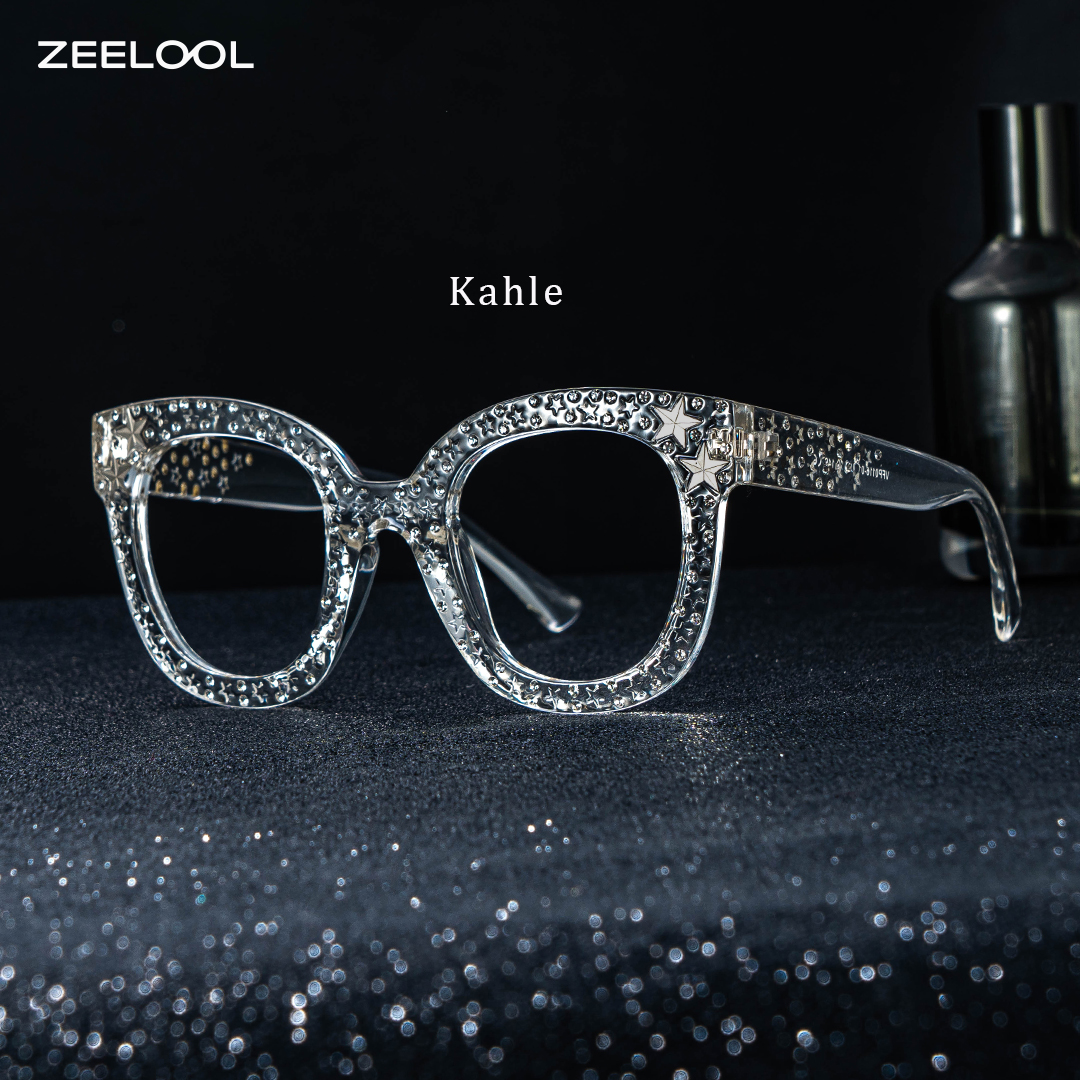 Kahle Kristall Cateye Brille0