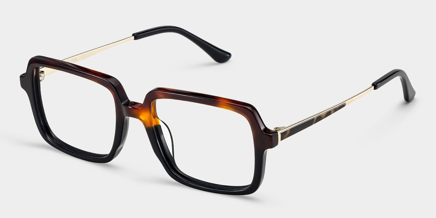 Beatrice Zweifarbig Rechteckig Brille3