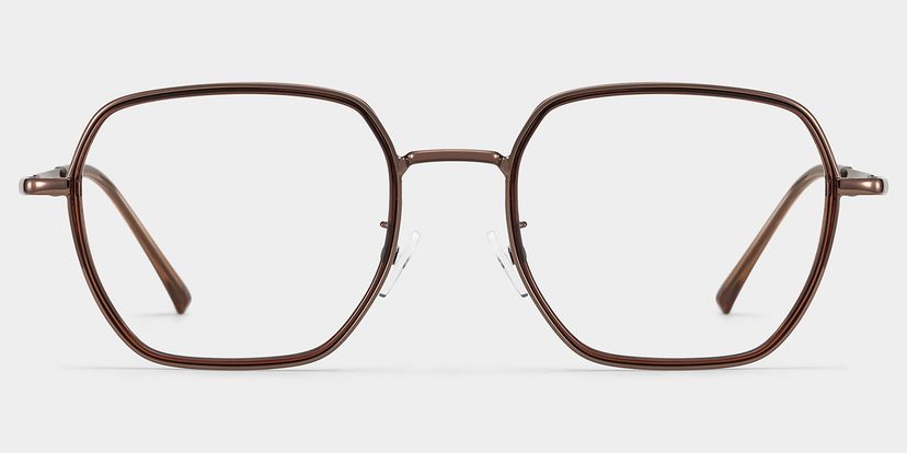 Arden Braun Geometrisch Brille