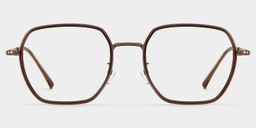 Arden Braun Geometrisch Brille1
