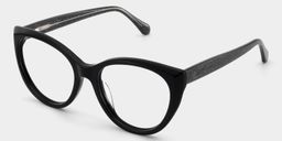 Kiera Schwarz Cateye Brille3