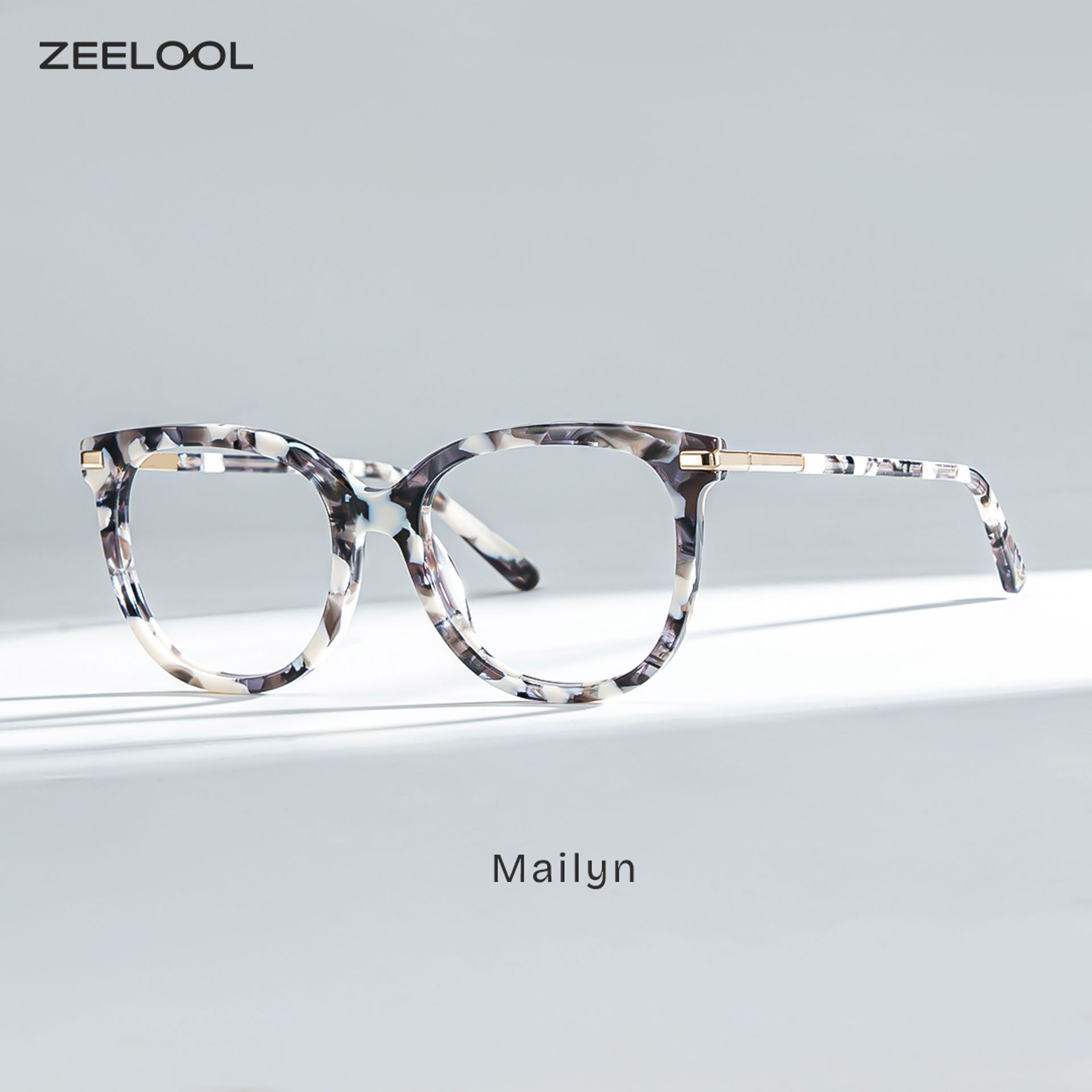 Mailyn Marmor Rund Gemischte-Materialien Brille0