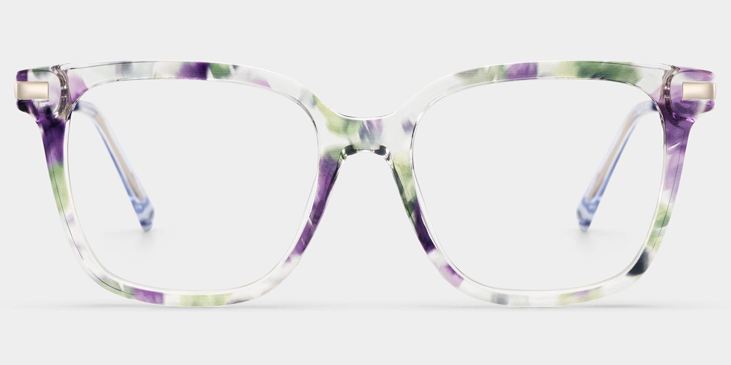 Jacqui Lila-Grün Quadratisch Brille3