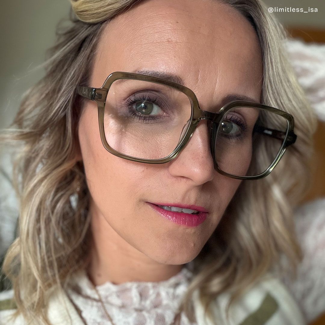 Ember Grün Quadratisch Brille7