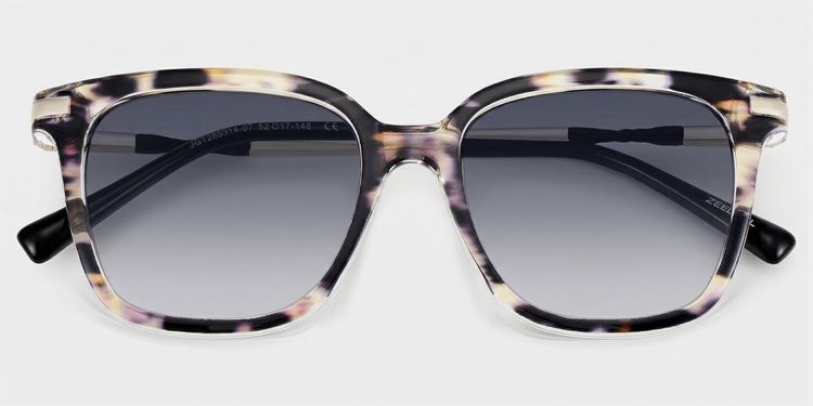 Jacqui Tortoise Quadratisch Sonnenbrille