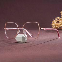 Billie Rosa-Gold Geometrisch Brille2
