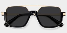 Oromiya Schwarz-Gold Pilot Sonnenbrille1