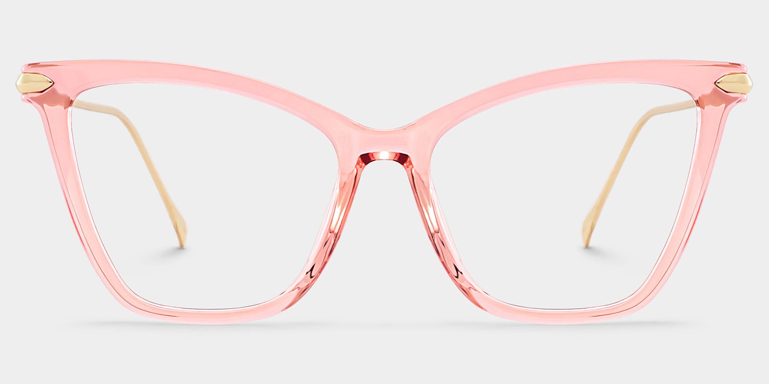 Hilary Rosa Klar Schmetterling-Form Brille0
