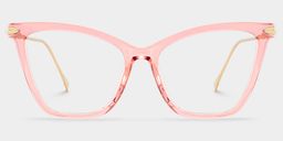 Hilary Rosa Klar Schmetterling-Form Brille0