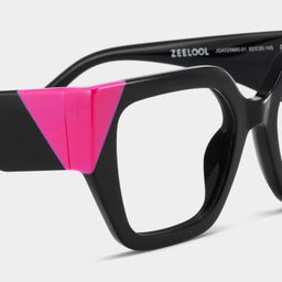 Viva Schwarz Quadratisch Brille6