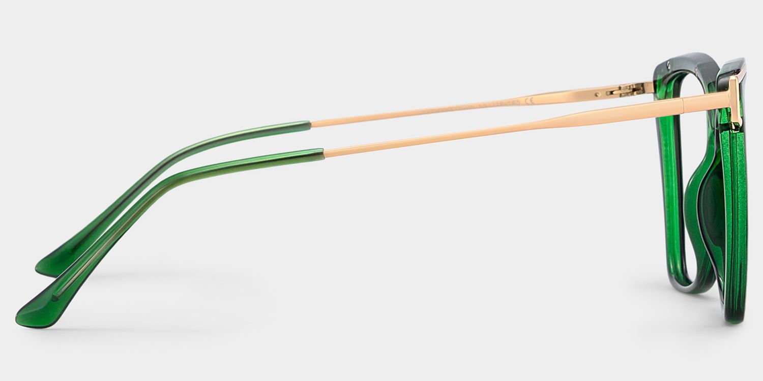 Matia Grün Quadratisch Brille3
