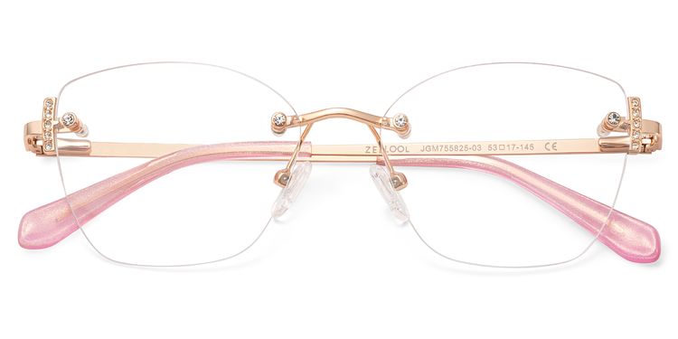 Jaxon Rosa-Gold Rechteckig Brille