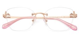 Jaxon Rosa-Gold Rechteckig Brille1