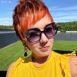 Yulisa Schwarz Quadratisch Brille6