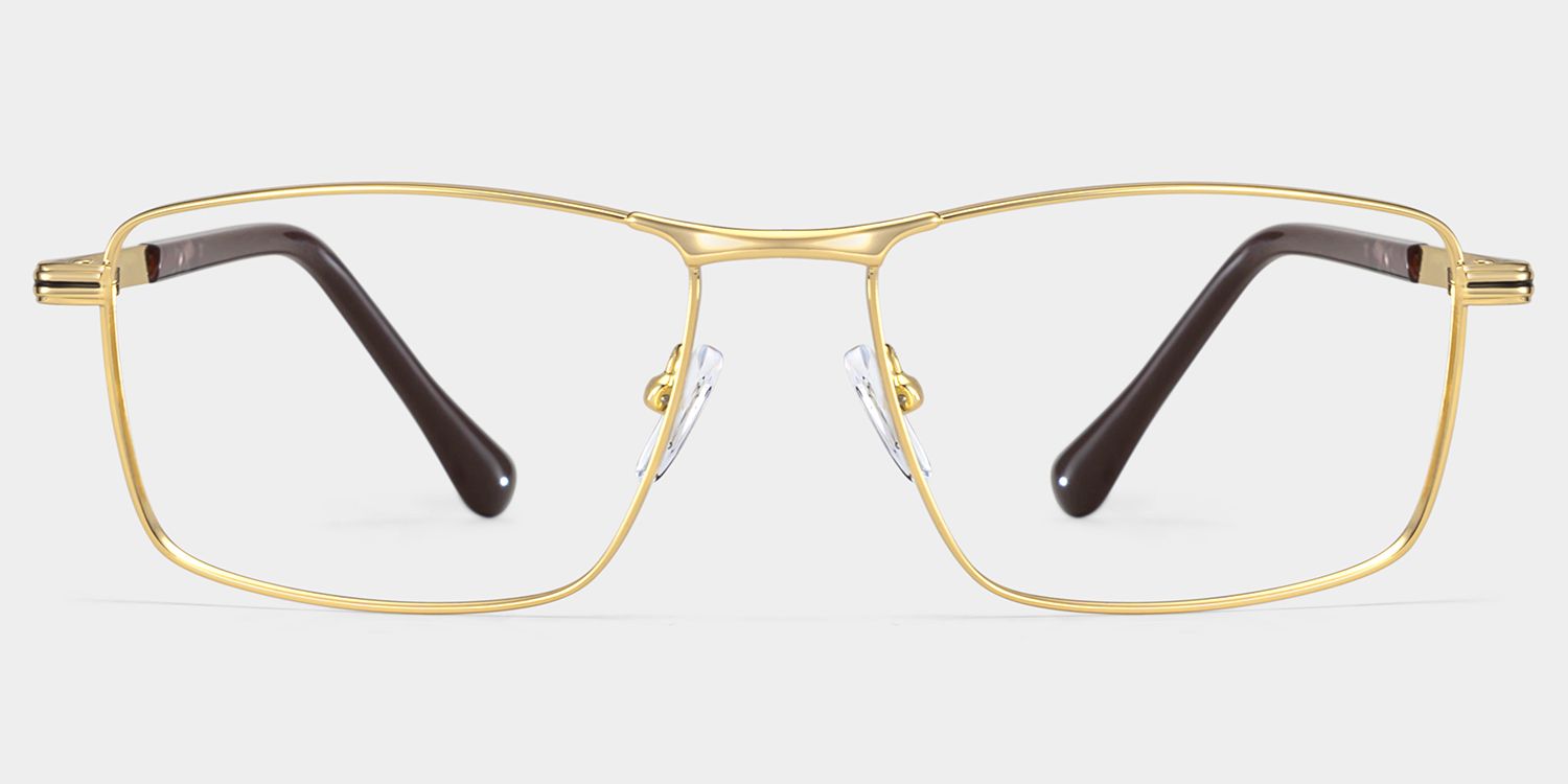 Denny Gold Rechteckig Brille1