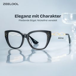 Alma Schwarz Schmetterling Brille0