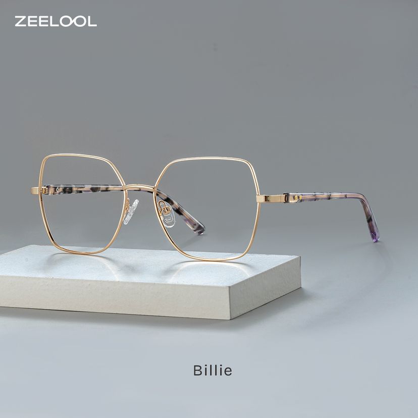 Billie Gold Geometrisch Brille