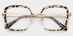 Chris Schwarz-Tortoise Quadratisch Brille2