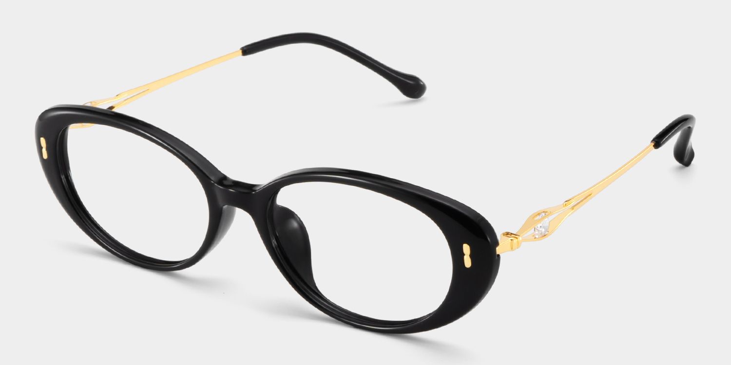 Blaire Schwarz Oval Brille3
