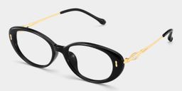 Blaire Schwarz Oval Brille3