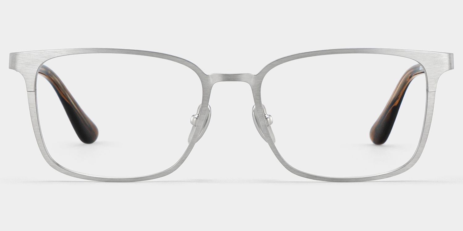 Aubrey Silber Rechteckig Brille2